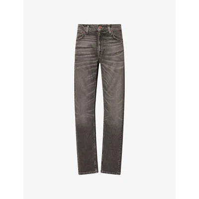 Nudie Jeans Mens  Lean Dean Slim-fit Denim Jeans In Grey Hurricane