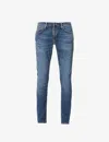 Nudie Jeans Mens Dark Blue Navy Skinny Lin Tapered Jeans In Dark Blue Navy