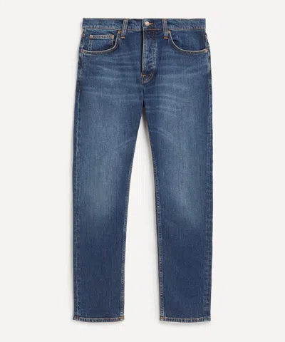Nudie Jeans Mens Solid Ollie Jeans In Wild Blue