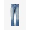 Nudie Jeans Mens Rad Rufus Straight-leg Denim Jeans Summer Shadow In Blue