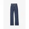 Nudie Jeans Nudie Rad Rufus High Waist Straight Leg Jeans In Evening Jazz