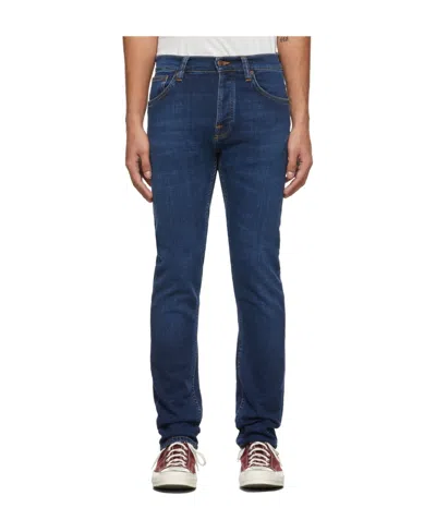Nudie Jeans Mid-waist Jeans In Blue