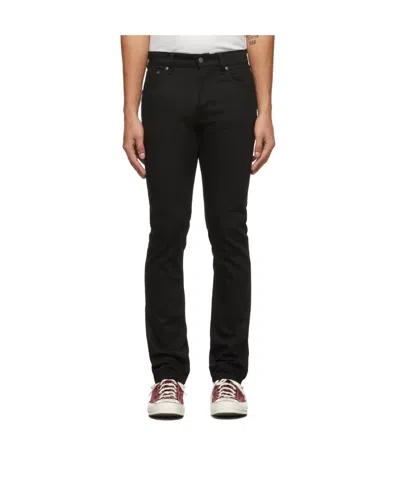 Nudie Jeans Middle Waist Slim Jeans In Black