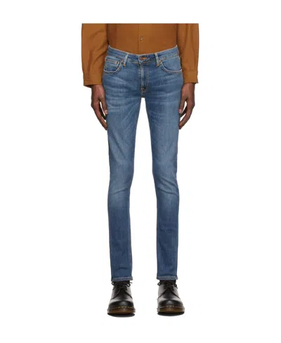 Nudie Jeans Middle Waist Slim Jeans In Blue