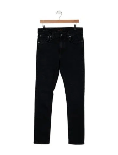 Pre-owned Nudie Jeans Mid-rise Straight Leg Jeans In Blue