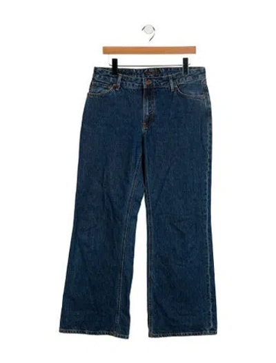 Pre-owned Nudie Jeans Mid-rise Wide Leg Jeans In Blue