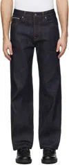 Nudie Jeans Navy Tuff Tony Jeans In Ace Selvage