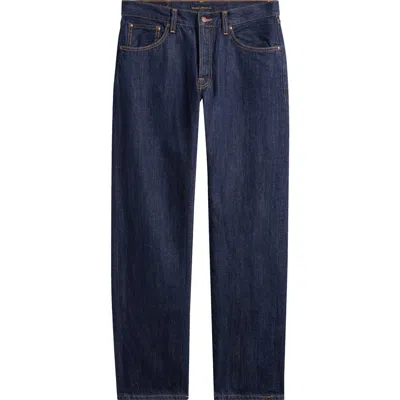 Nudie Jeans Nudie Rad Rufus High Waist Straight Leg Jeans In Blue