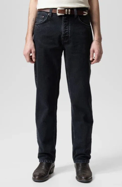 Nudie Jeans Rad Rufus High Waist Straight Leg Jeans In Black