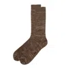 Nudie Jeans Rasmusson Rib Socks Brown Melange In Brown