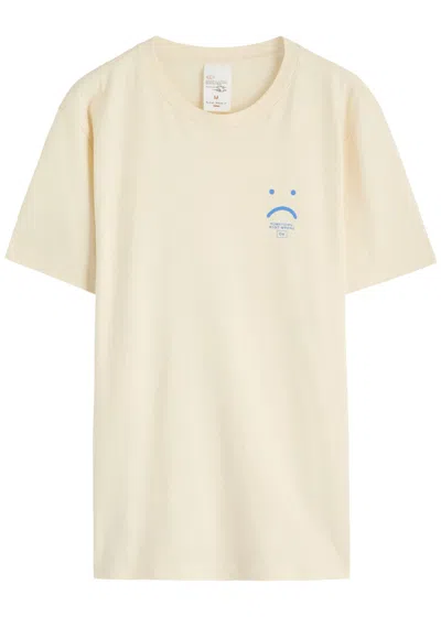 Nudie Jeans Roy Printed Cotton T-shirt In White