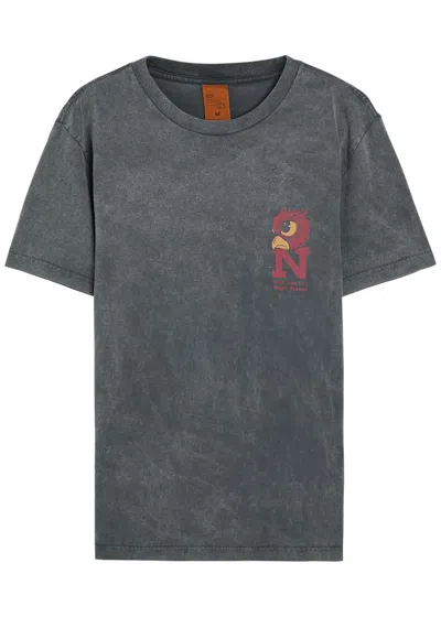 Nudie Jeans Roy Night Graphic-print T-shirt In Gray