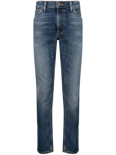 Nudie Jeans Slim Lean Dean Slim-fit Jeans In Blue