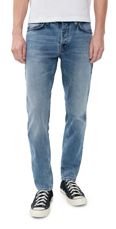 Nudie Jeans Solid Ollie Slim Jeans Worn Vintage In Brown