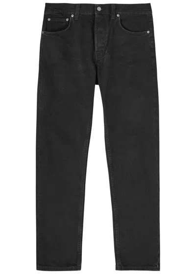 Nudie Jeans Mens Solid Ollie Slim-fit Jeans In Black Fabric