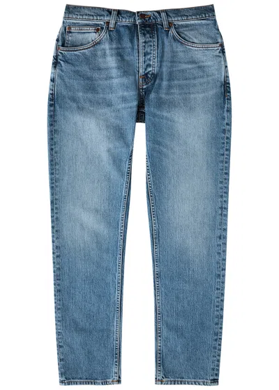 Nudie Jeans Solid Ollie Slim-leg Jeans In Blue
