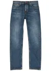 Nudie Jeans Solid Ollie Slim Fit Jeans In Wild Blue In Mid Blu