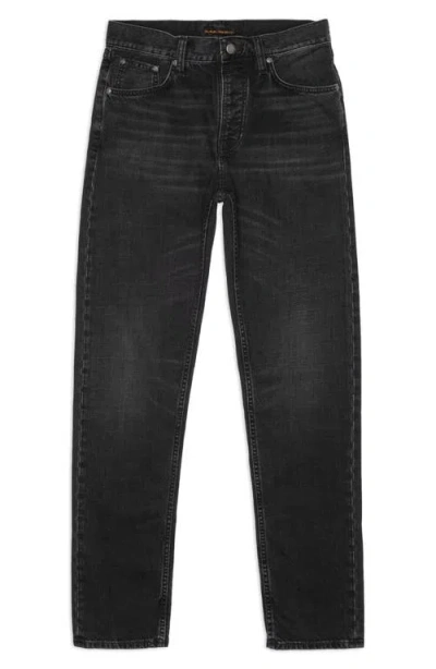 Nudie Jeans Steady Eddie Ii Slim Tapered Organic Cotton Jeans In Black