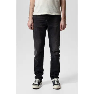Nudie Jeans Steady Eddie Ii Tapered Fit Jeans In Black