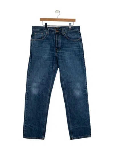 Pre-owned Nudie Jeans Straight-leg Jeans In Blue