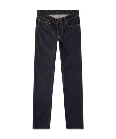 Nudie Jeans Tight Terry Slim-fit Jeans In Black