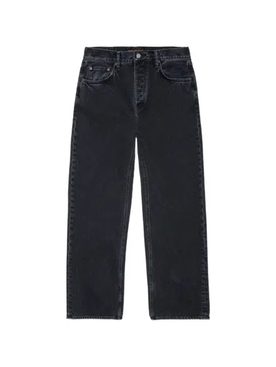 Nudie Jeans Tuff Tony High-waist Jeans In Black