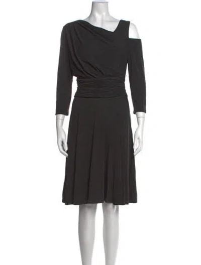 Pre-owned Nué Asymmetrical Knee-length Dress W/ Tags In Grey