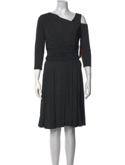 Pre-owned Nué Asymmetrical Knee-length Dress W/ Tags In Grey