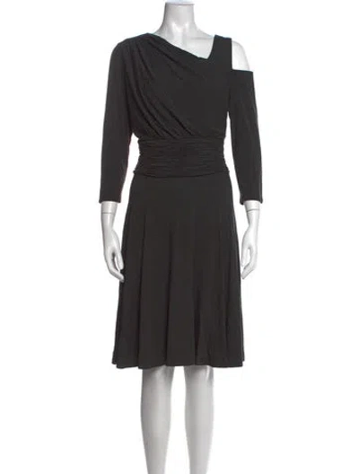 Pre-owned Nué Asymmetrical Knee-length Dress W/ Tags In Grey