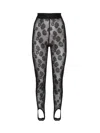 Nué Floral-lace Stirrup Leggings In Black