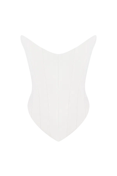 Nué Camellia Corset Top In White