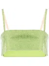Nué Charlotte Rhinestone Top In Green