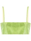 Nué Charlotte Rhinestone Top In Green