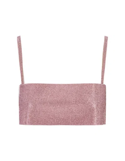 Nué Charlotte Crystal-embellished Top In Pink