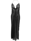 Nué Crystal-embellished Sheer Maxi Dress In Black