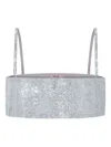 Nué Crystal Metallic Top In Silver