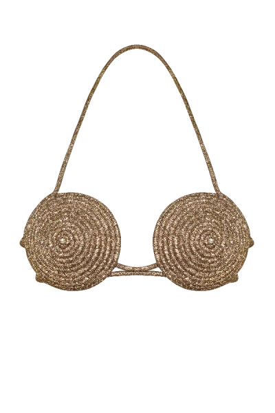 Nué Marie Spiral Bra In Gold