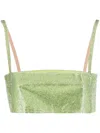 Nué Charlotte Rhinestone Top In Green