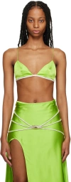 Nué Green Rosie Bra In Lime Green