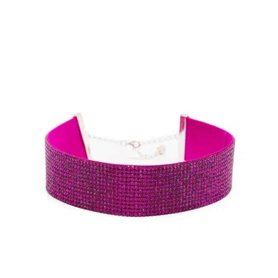 Nué Charlotte Rhinestone-embellished Choker In Pink