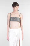 Nué Mirror Topwear In Silver Polyester