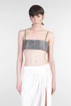 Nué Mirror Topwear In Silver Polyester