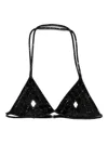 Nué Mirror Triangle Bra Topwear In Black
