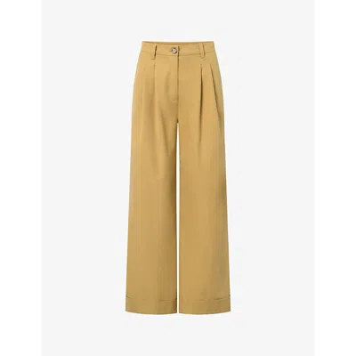 Nue Notes Womens Antelope Gosta Wide-leg Mid-rise Cotton-blend Trousers