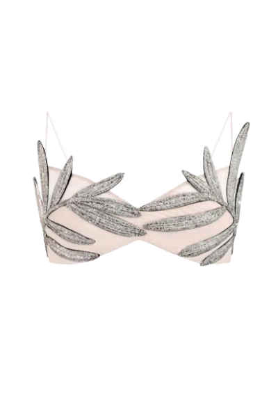 Nué Palme Leaf Bralette In Pink