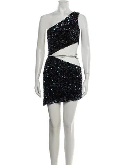 Pre-owned Nué Patterned Mini Dress In Multicolor