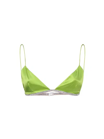 Nué Rosie Silk Bra In Lime Green