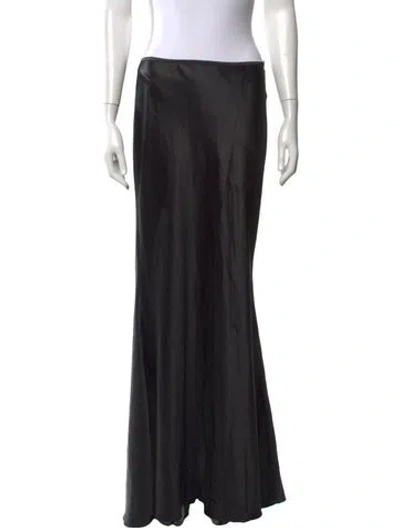 Pre-owned Nué Silk Long Skirt In Black