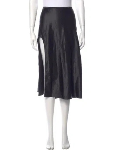 Pre-owned Nué Silk Midi Length Skirt In Blue