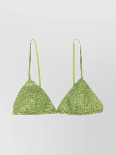 Nué Sparkling Embellished Triangle Cup Bra In Green